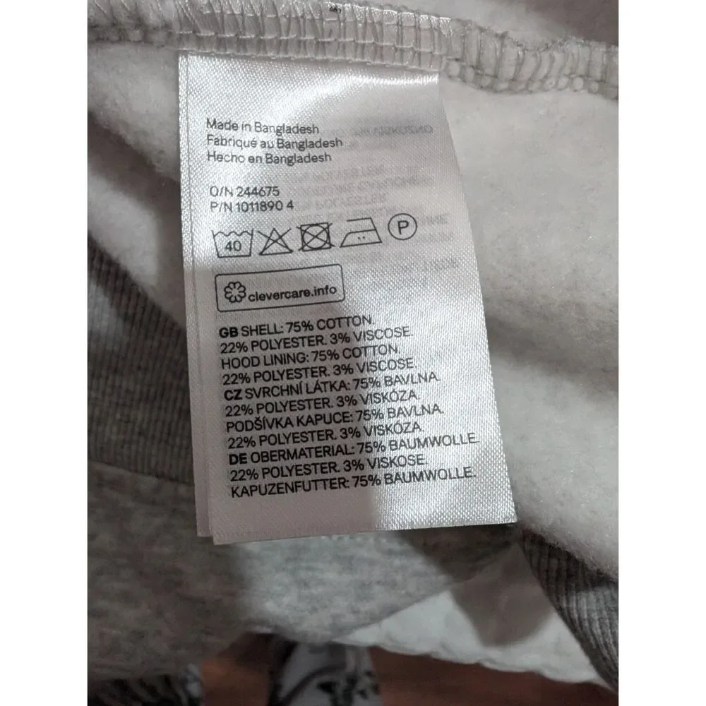 H&M Men's Gray Hoodie Size XXL